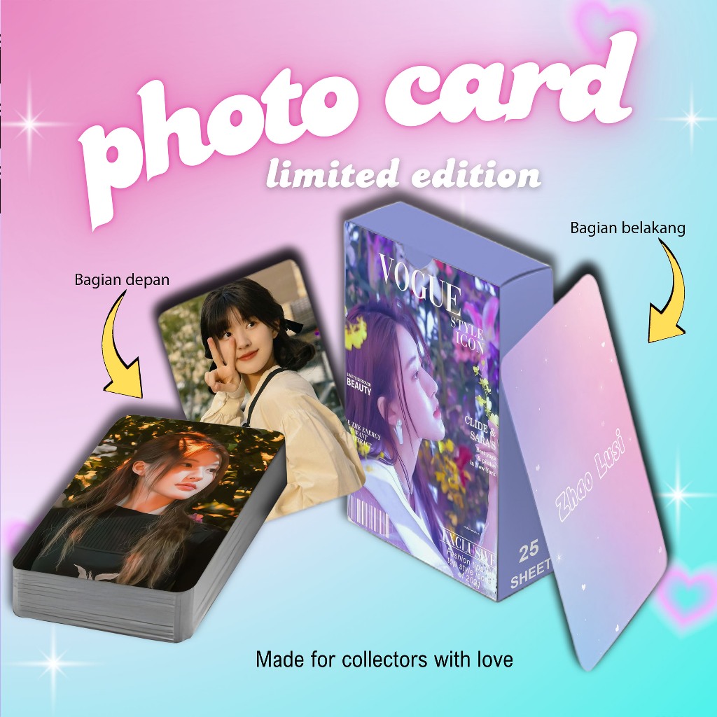 PHOTOCARD SET ZHAO LUSI /ROSY ZHAO PREMIUM 25 SHEET FREE BOX