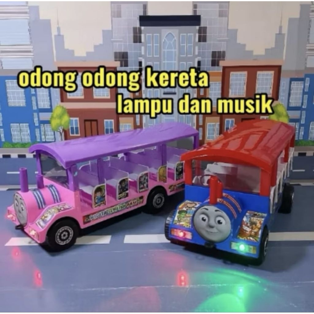 mainan mobil odong odong / mainan kereta wisata ada musik dan lampu OT 01