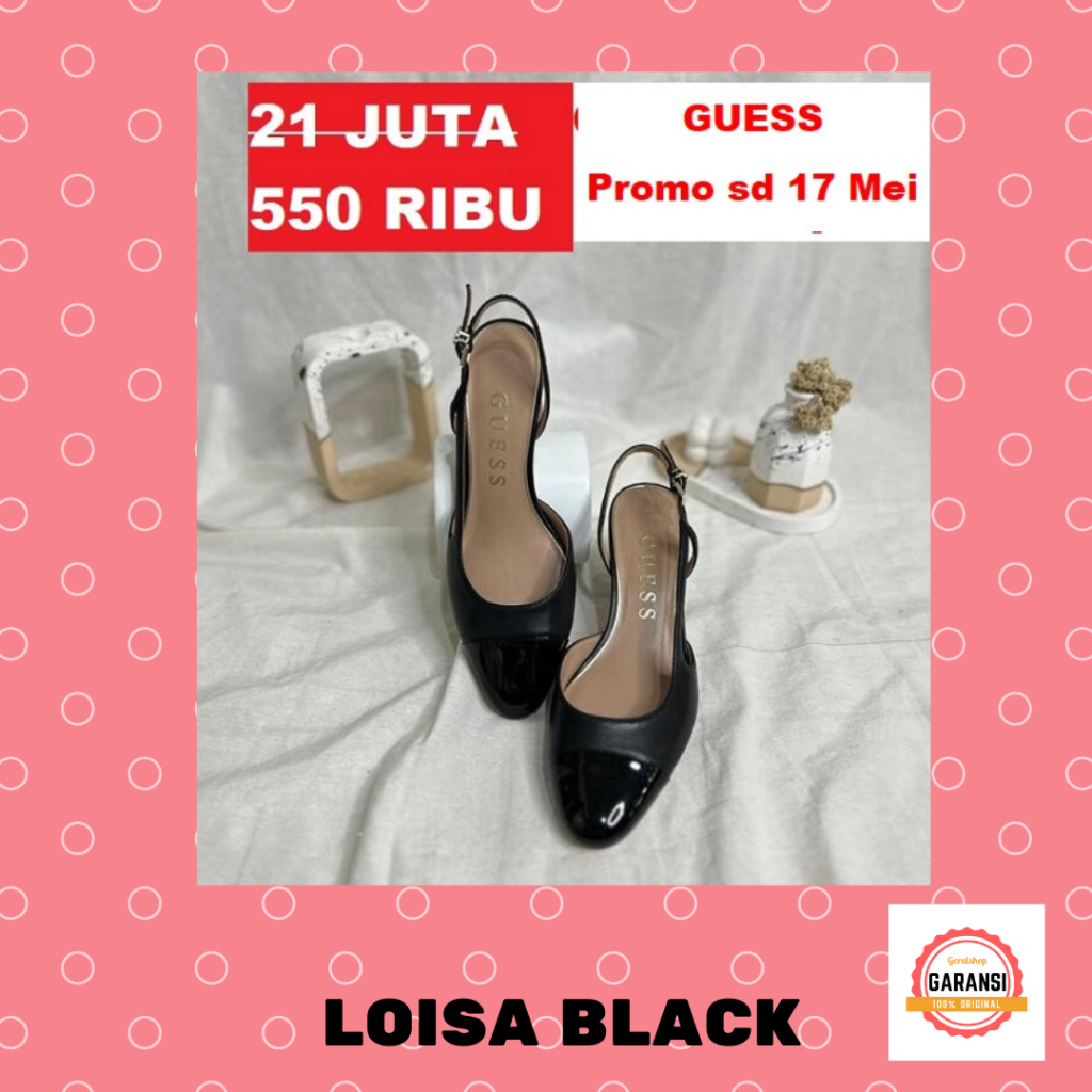 GUESS Sandal Hak Tinggi Wanita LOISA Heels ORIGINAL