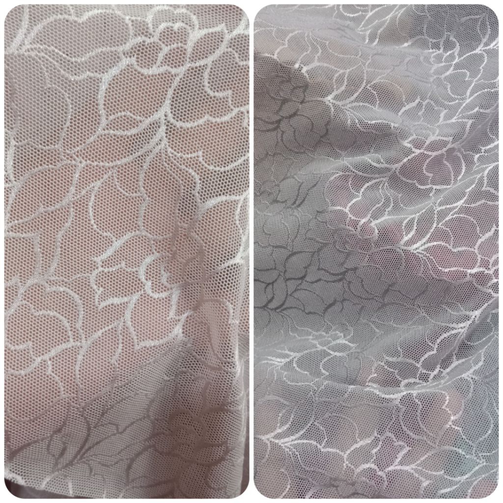 Kain Brokat Chantily / Harga / 0.5m / Kain Brokat Chantily Meteran / Bahan Brokat Chantily / Bahan B