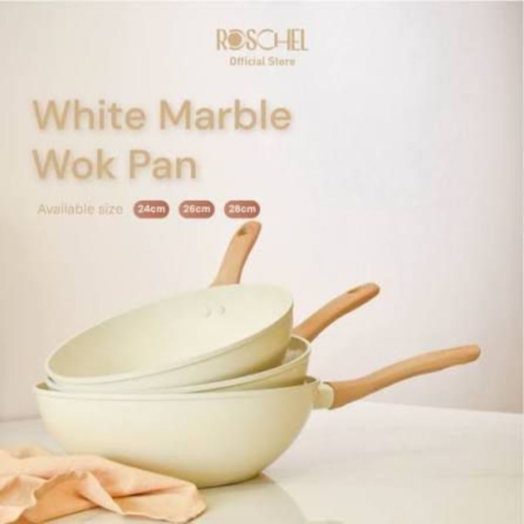 ROSCHEL Beneta white granite- Wok pan