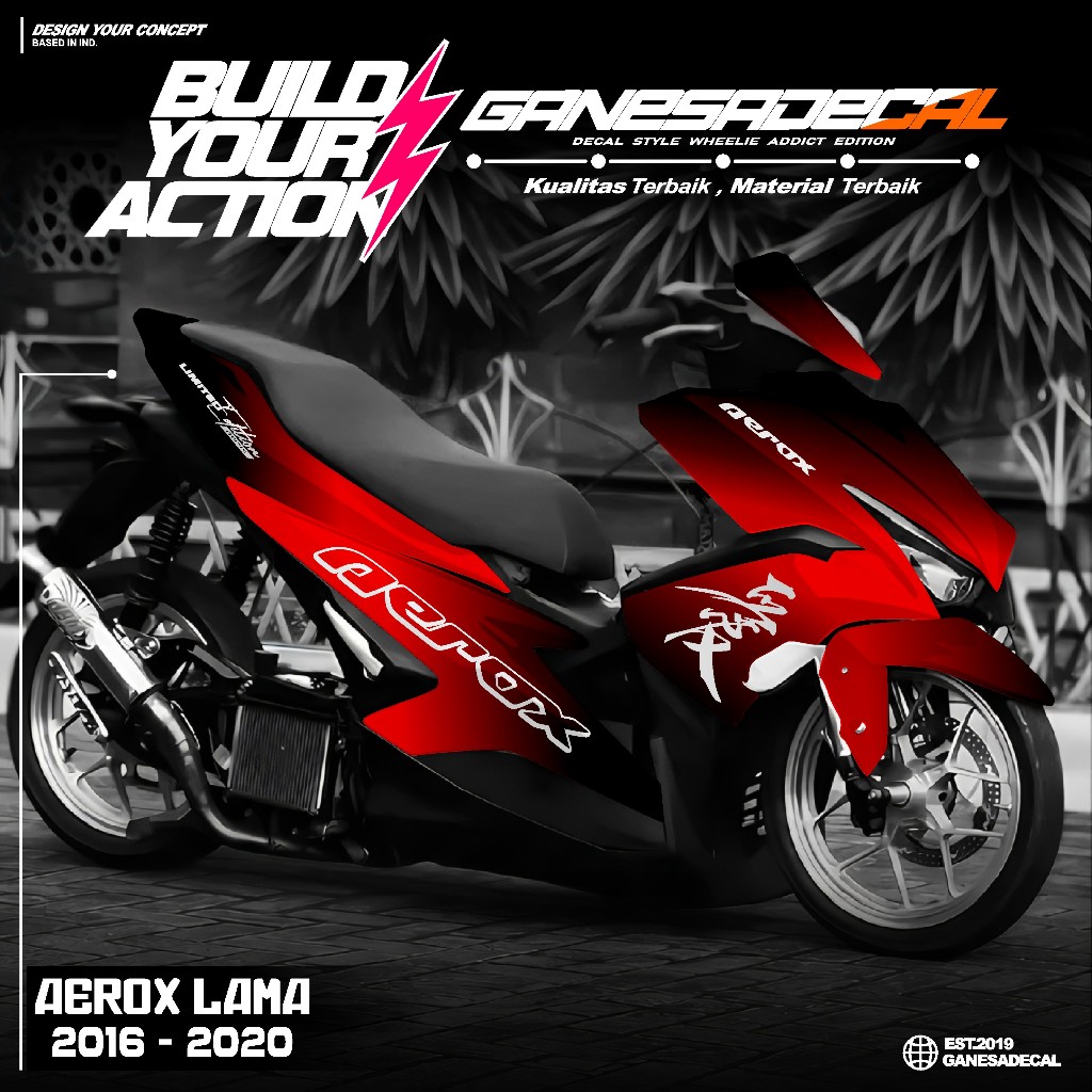 Decal Aerox Old 155 Sticker Decal Full Body 2016 2017 2018 2019 2020 Stiker Decal Aerox Old A26.9