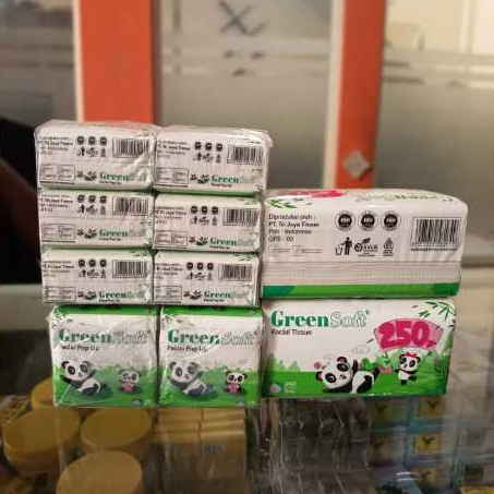 Green Soft Facial Tissue 250g & Green Soft Facial Pop Up 130 Sheets