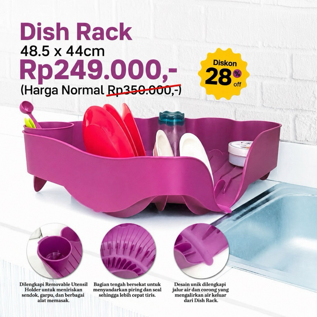 Tupperware Dish Rack / Rak Cuci Piring