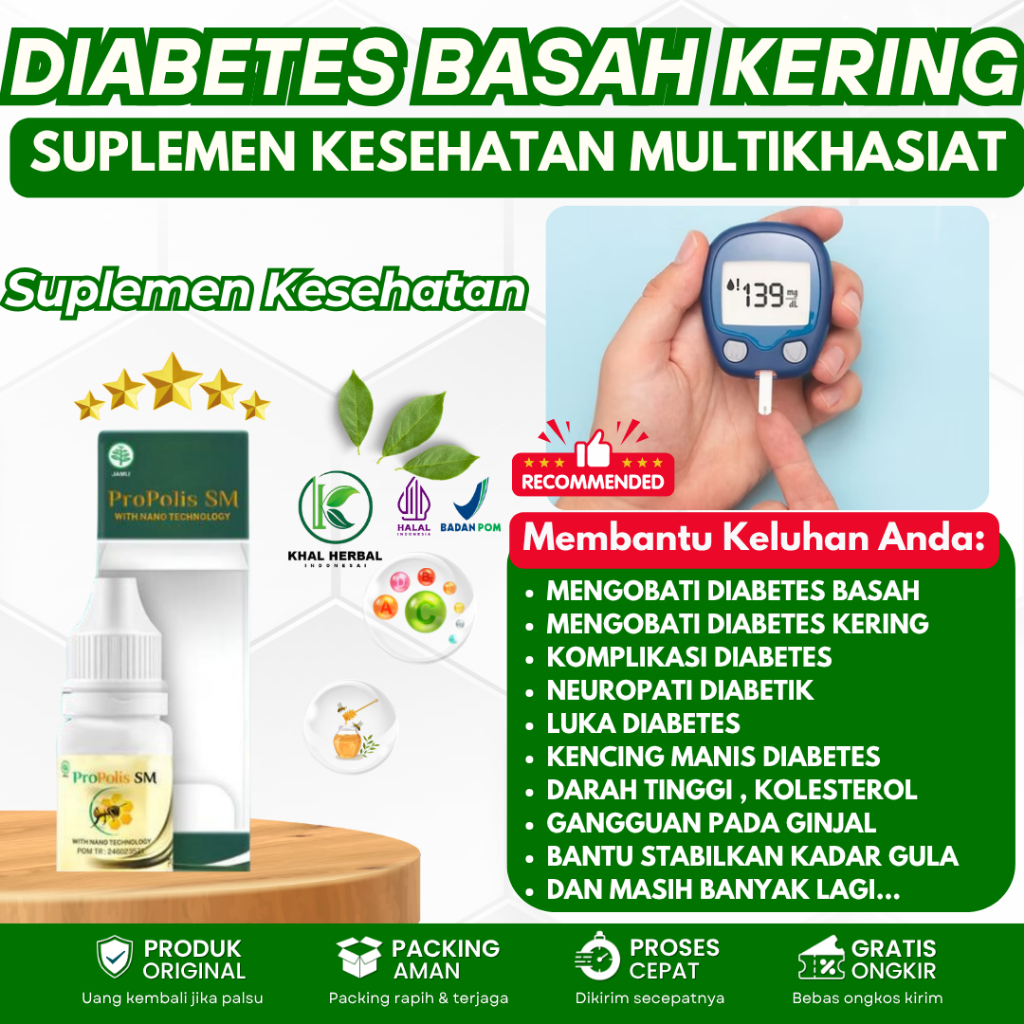 Obat Diabetes Basah dan Kering, Obat Luka Diabetes, Obat Pengering Luka Diabetes Basah Bernanah, Oba