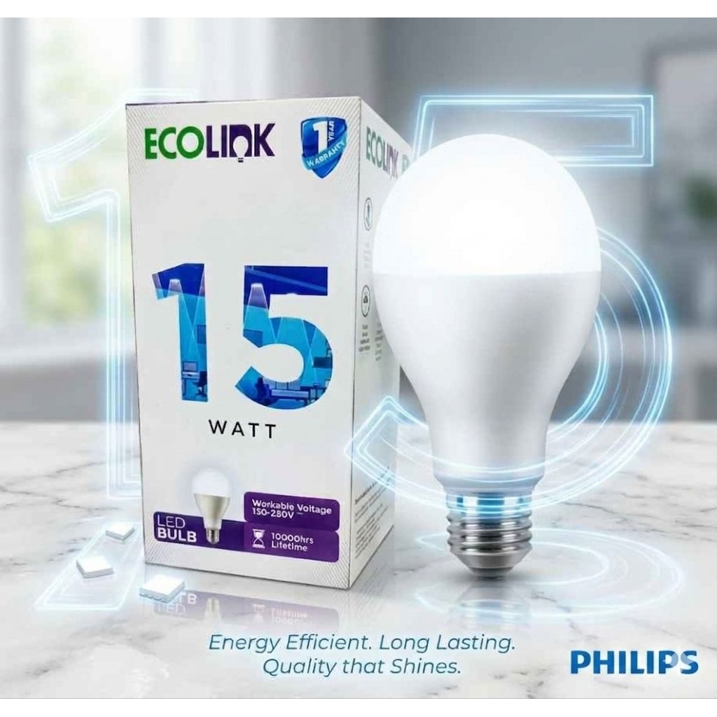 Lampu Philips ecolink 15 watt