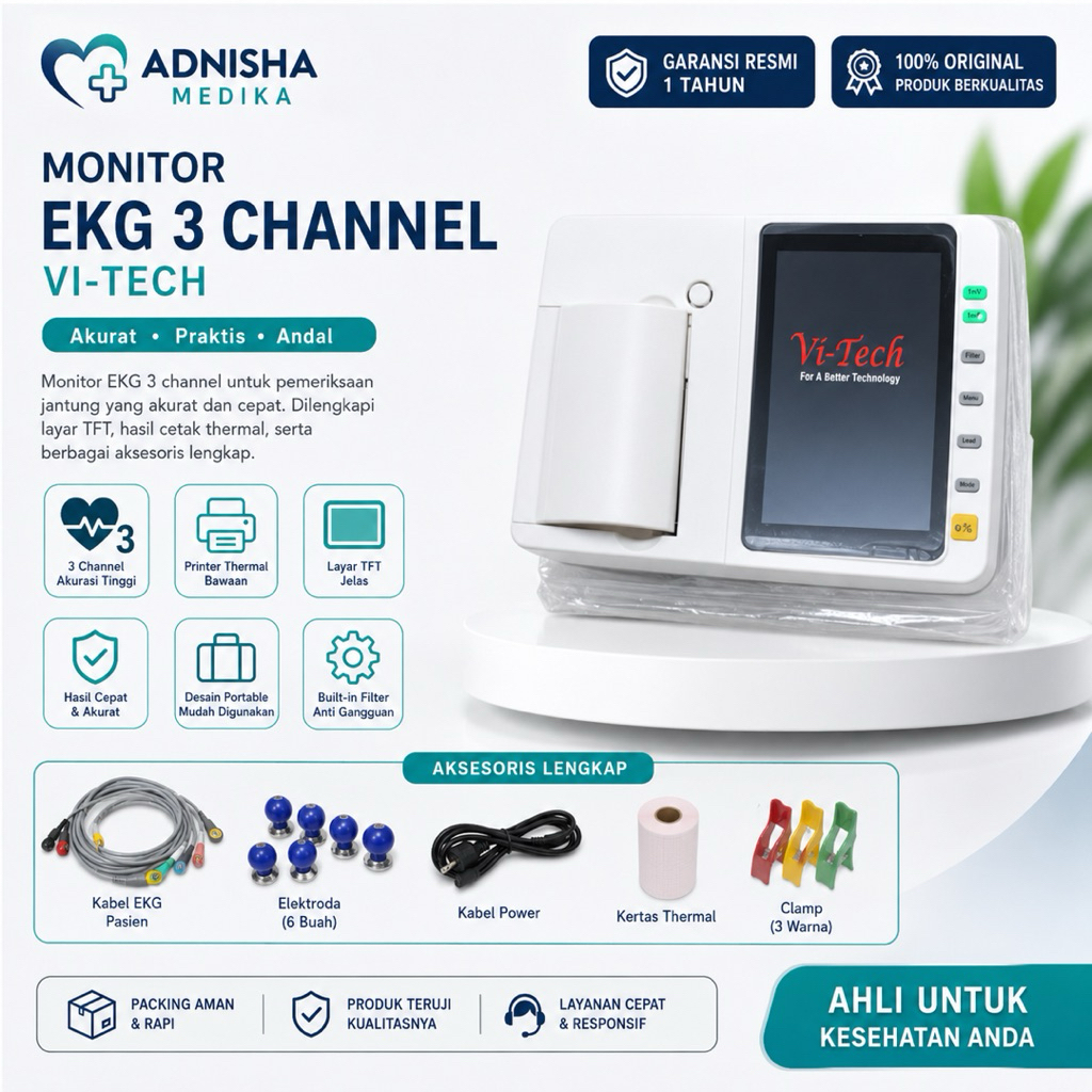 ECG Vi Tech 3 Channel Touchscreen / EKG 3 Channel