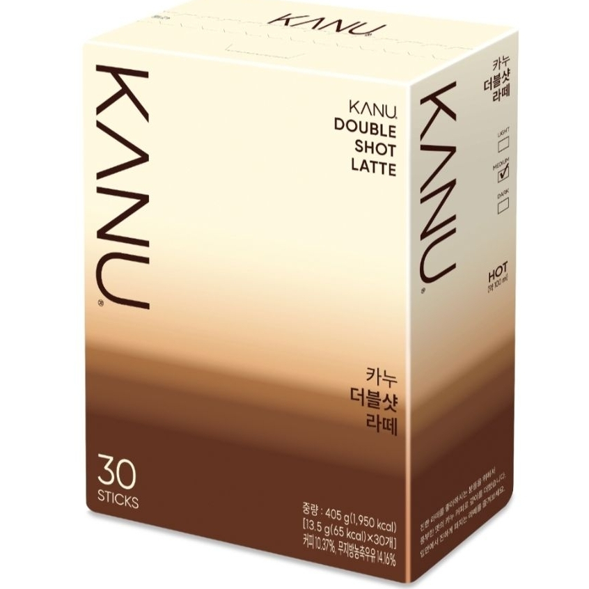 KANU Double Shot Latte 30 Sachet Maxim Kanu Kopi Korea