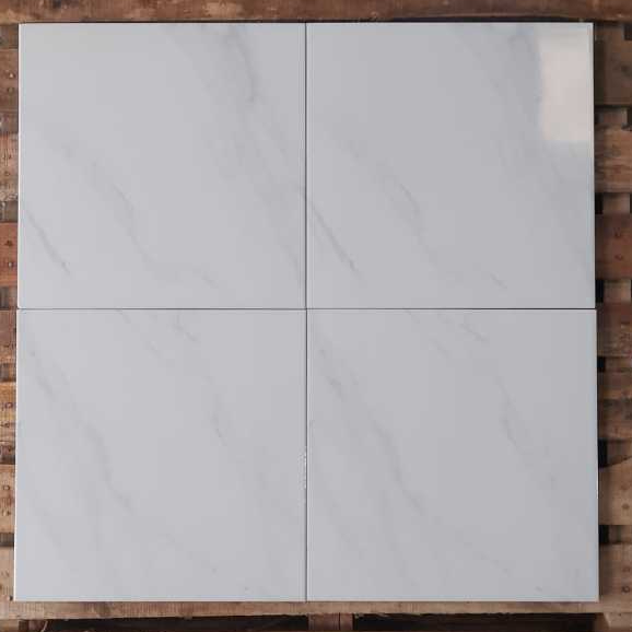 KERAMIK LANTAI KILAP 40X40 ASIA TILE VIRGINIA KW B KERAMIK LANTAI 40X40 DASAR PUTIH MOTIF CARARA KER