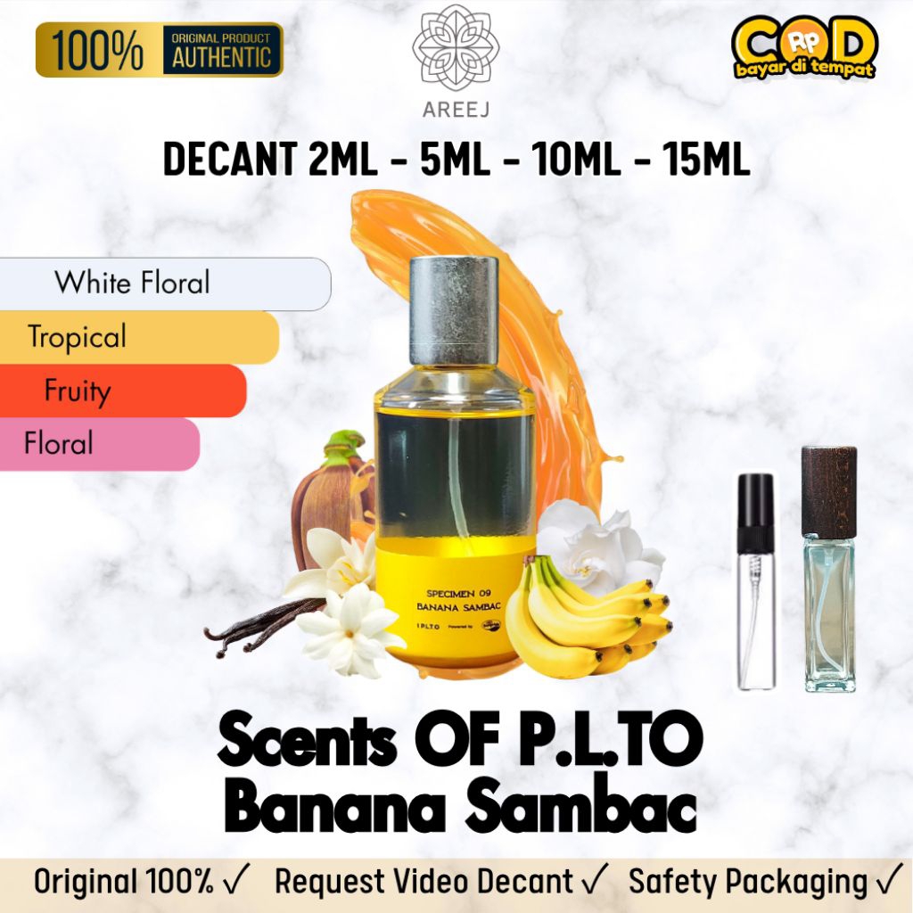 Decant Parfum Scents OF Pluto PLTO Banana Sambac Travel Size Share In Jar