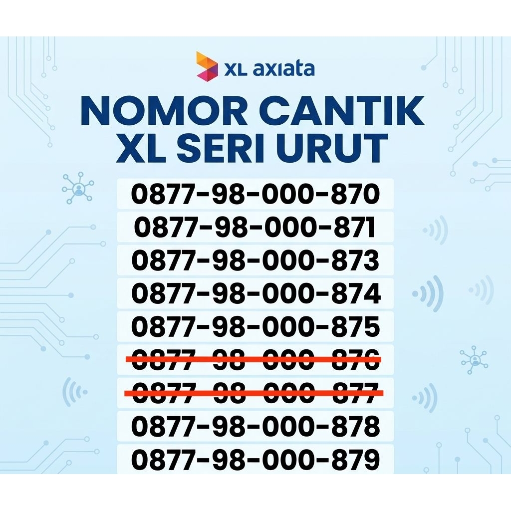Nomor Cantik XL Tripple 000
