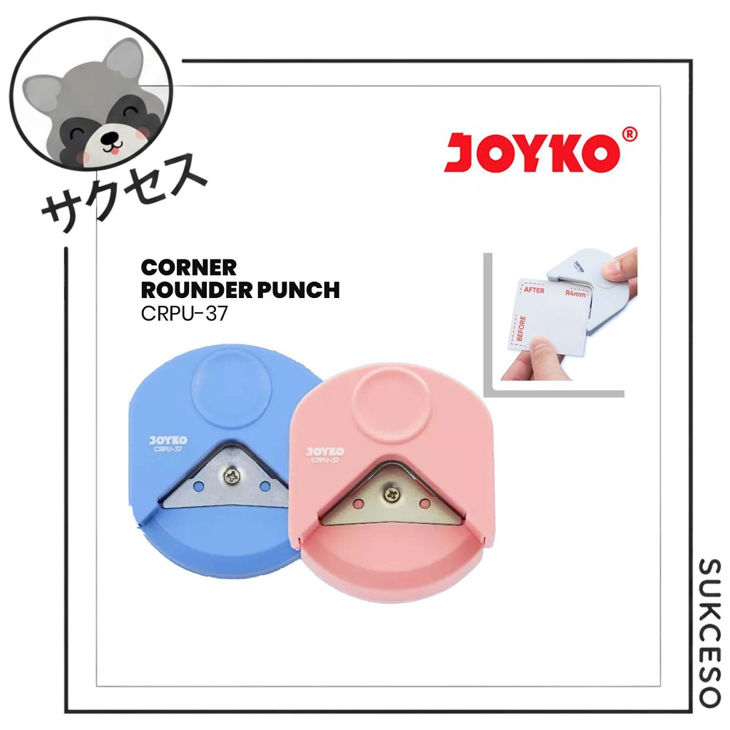 JOYKO Corner Rounder Punch CRPU-37 / Pemotong / Pembentuk Sudut / Ujung Kertas Bulat / Paper Corner 