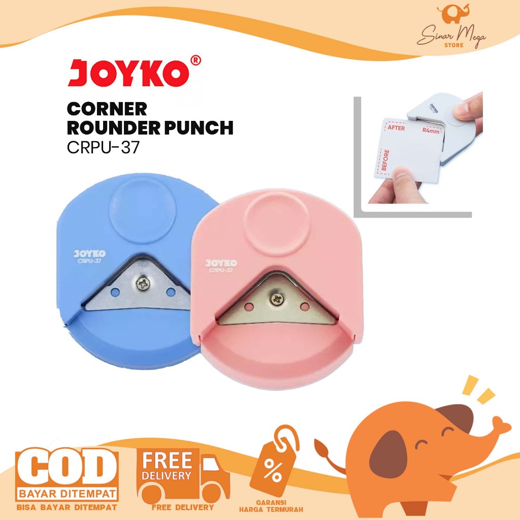 JOYKO Corner Rounder Punch CRPU-37 / Pemotong / Pembentuk Sudut / Ujung Kertas Bulat / Paper Corner 