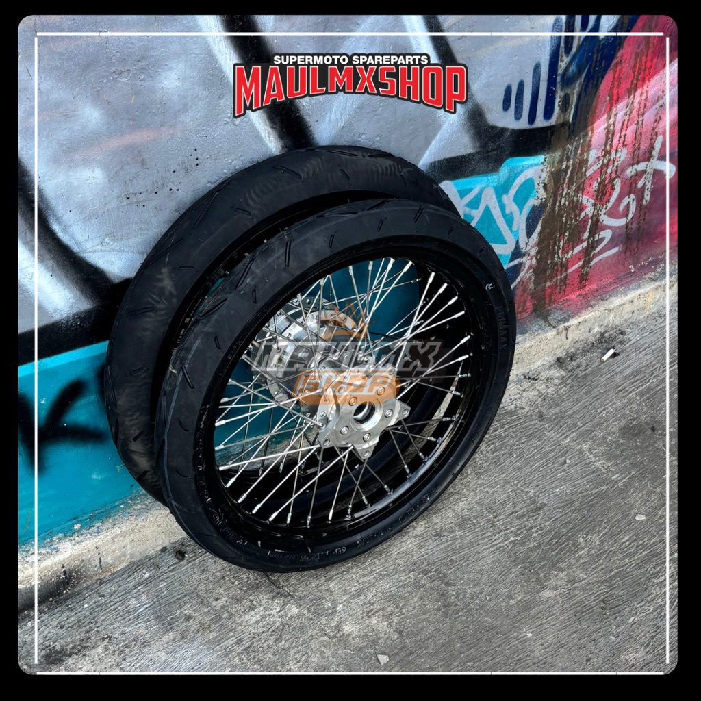 SEPAKET VELG RODA RING 17 MX KING MX NEW TANPA BAN ATAU SET BAN