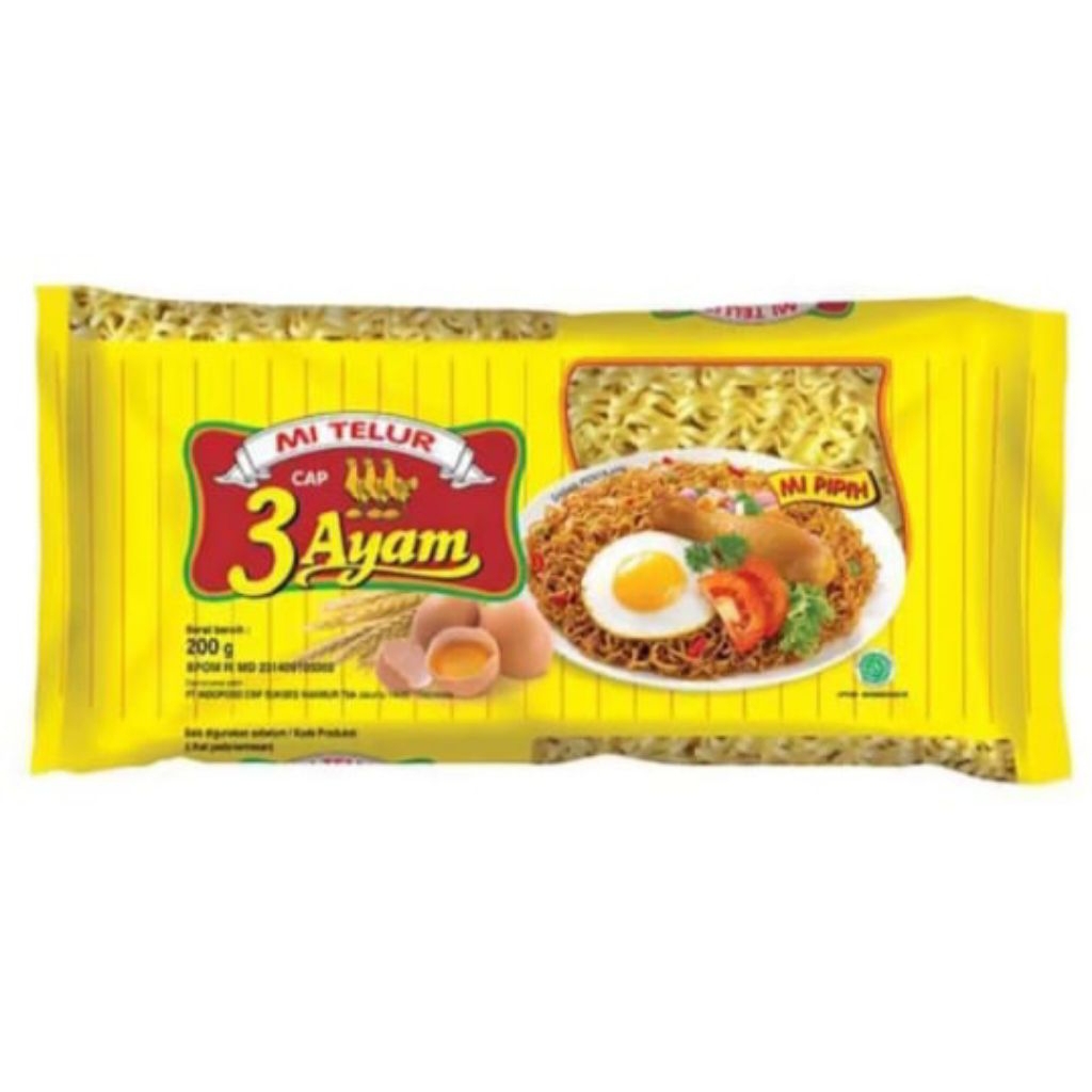 Mie Telor 3 Ayam / Mie Telor (1 pcs)
