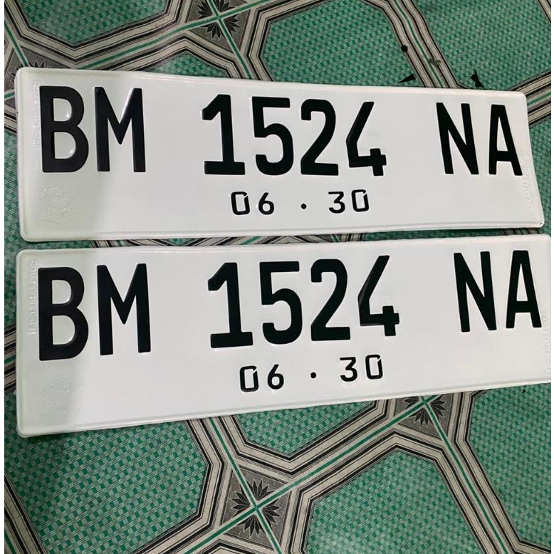 Plat Nomor Mobil Font Baru Hitam Putih Berkualitas