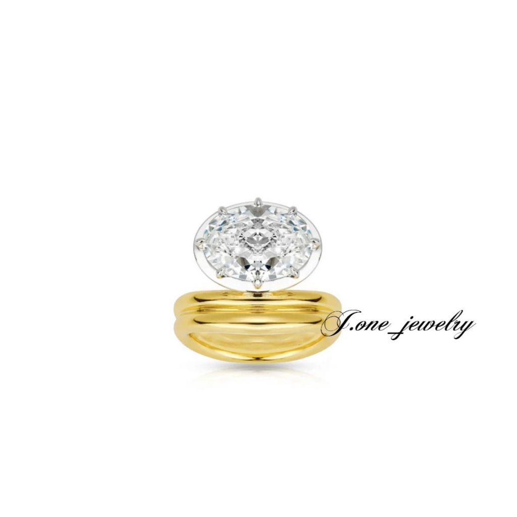 Cincin Oval Cut 4ct F Color