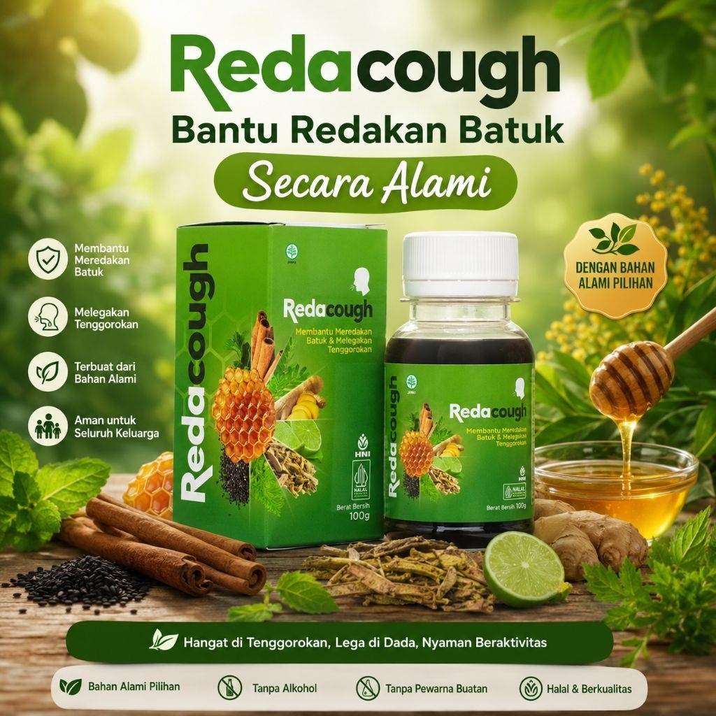 Redacough Herbal Alami Pereda Batuk & Tenggorokan Gatal - HNI HPAI