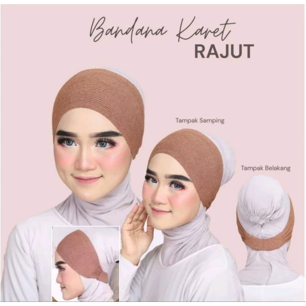 Ciput bandana kaos - Ciput karet belakang - Ciput dalaman kerudung