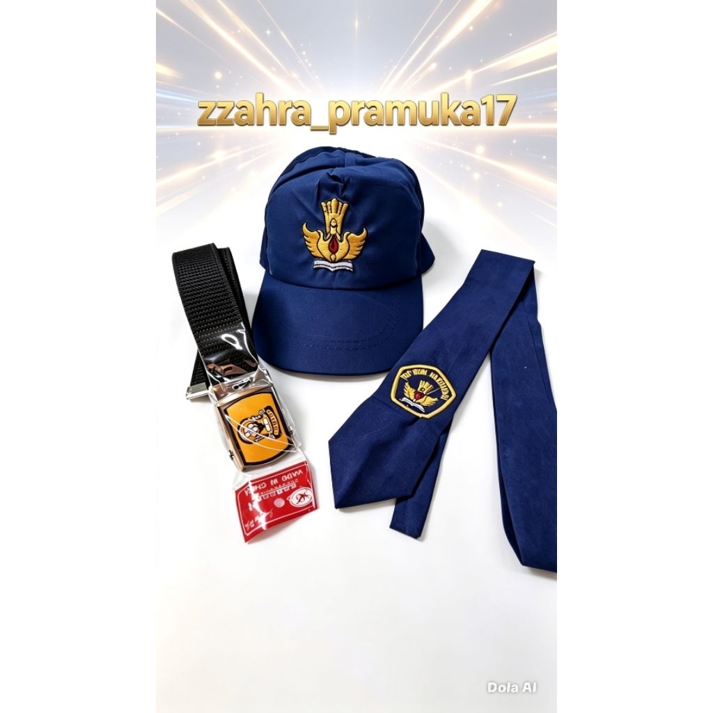 Paket Topi Dasi dan Sabuk SMP dan SMA