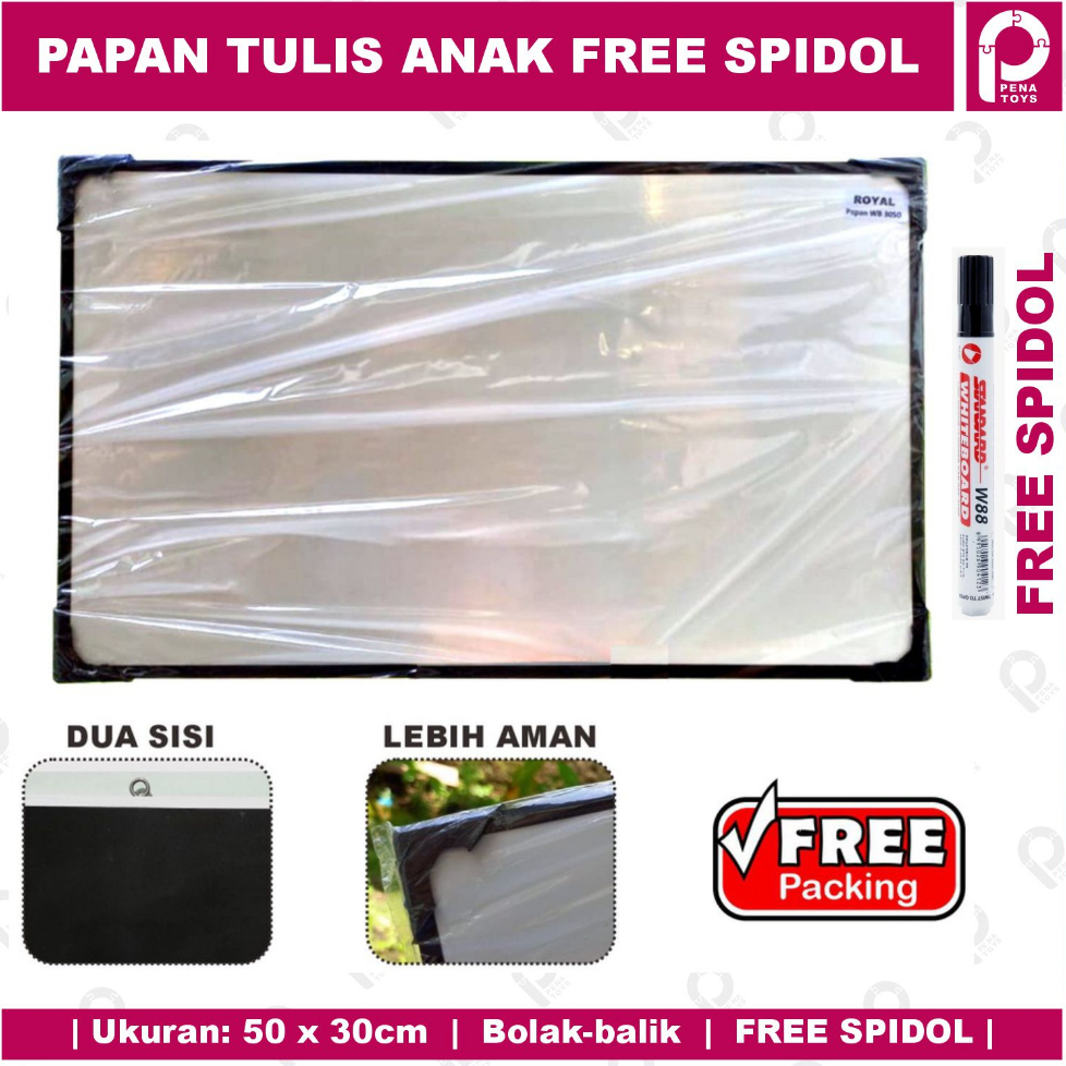 Papan Tulis Whiteboard 30x50 White Board 30x50