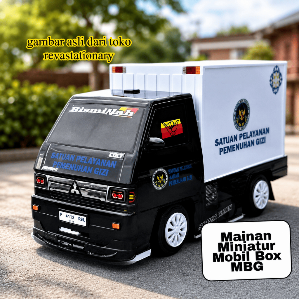 BISA COD Mainan Miniatur Mobil Box MBG Miniatur Mobil Pickup Box Truck Box MBG Mirip Asli SNI Murah