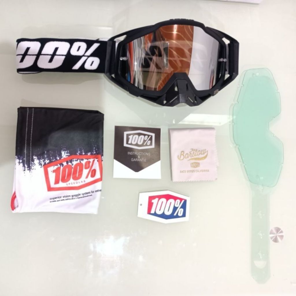 Kacamata helm, aksesoris helm cross goggle 100%