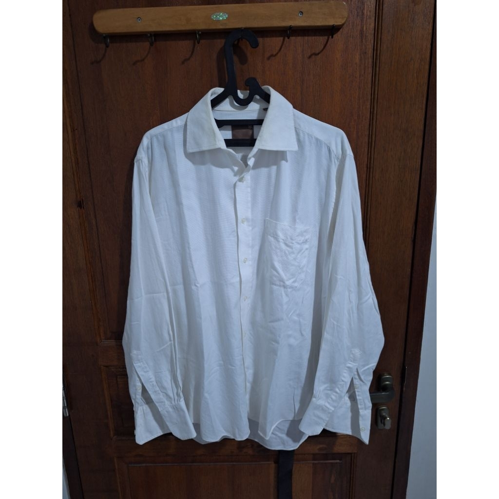 Kemeja Panjang Pria Putih Wood Fit XL