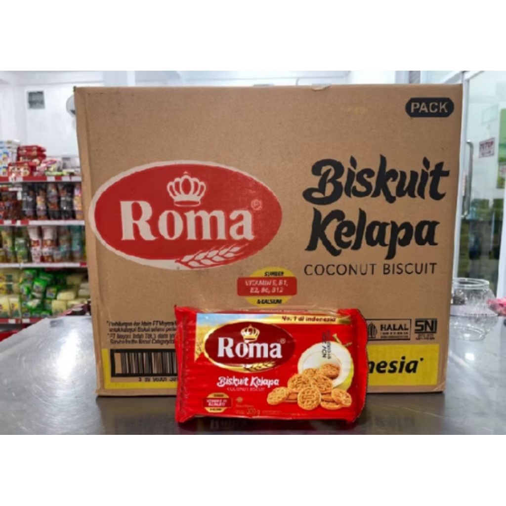 Biskuit Roma Kelapa 1 Dus isi 28 Pcs x 300gr