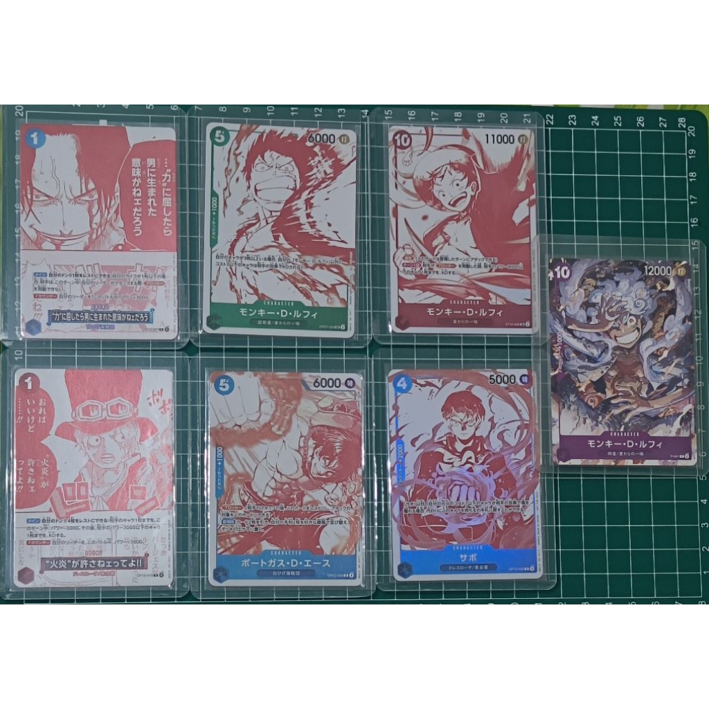 7 KARTU ONE PIECE LUFFY ACE SABO