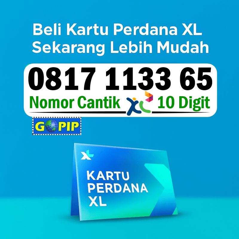 Nomor Cantik XL 10 Digit 1133 65 Kartu Perdana Support 5G Prabayar
