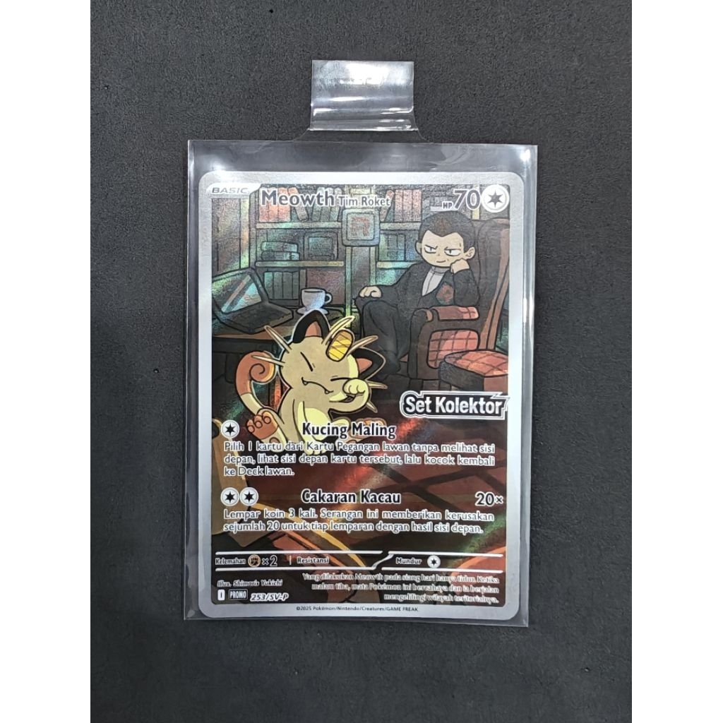 Meowth Tim Roket #253/SV-P Pokemon Promo Set Kolektor ID