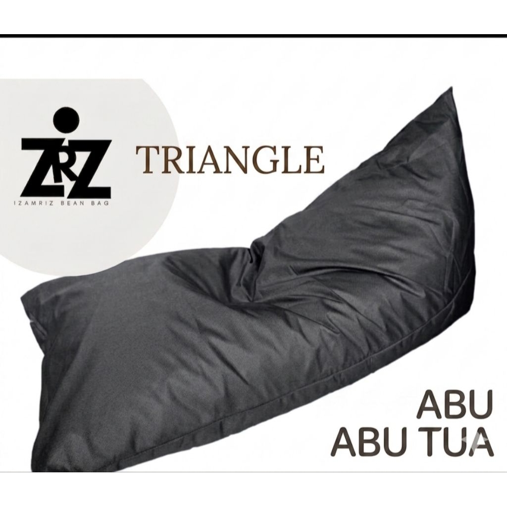 special premium bean bag triangle kain jetblack grad A premium( sarung saja tanpa isi)
