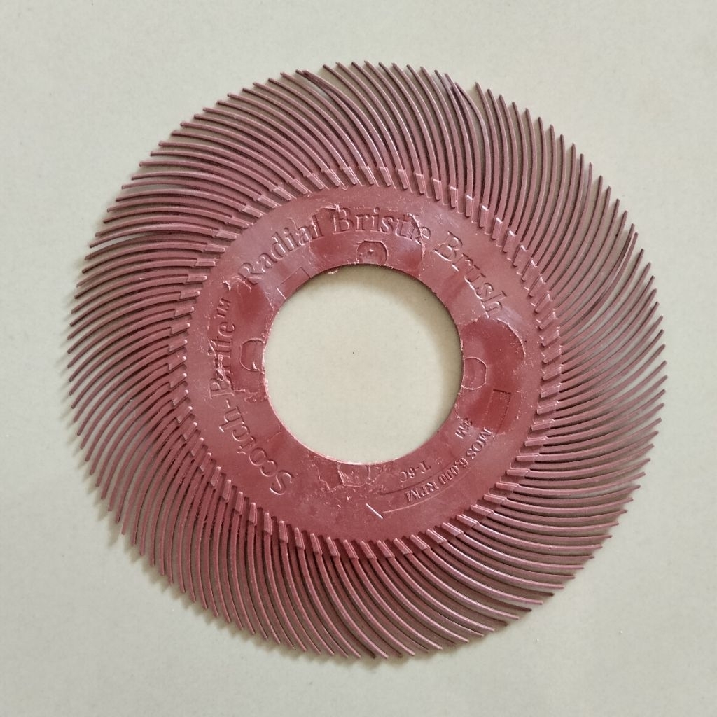Scotch-Brite Radial Bristle Brush T-C, 152 mm x 11,1 mm x 25.4 mm, P220 Brown / pcs