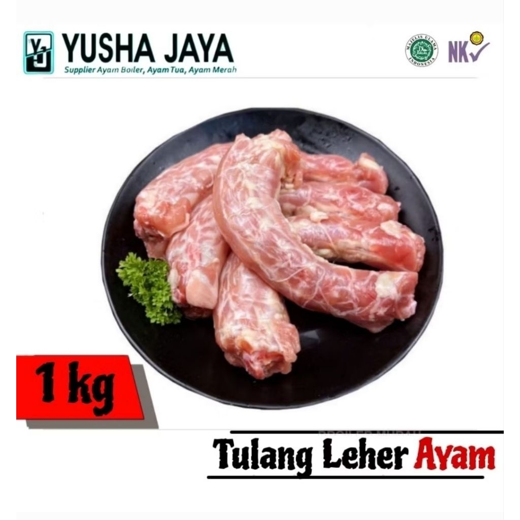 Tulang Leher Ayam, Tulang Bagian Leher, Tulang Leher Fresh Dan Frozen, Berat Bersih 1 Kg.
