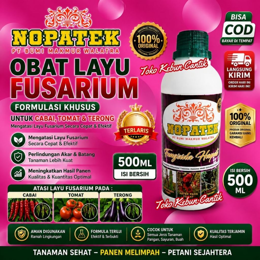 NOPATEK Obat Cabai Tomat Terong Layu Kuning Terlaris | Bisa COD