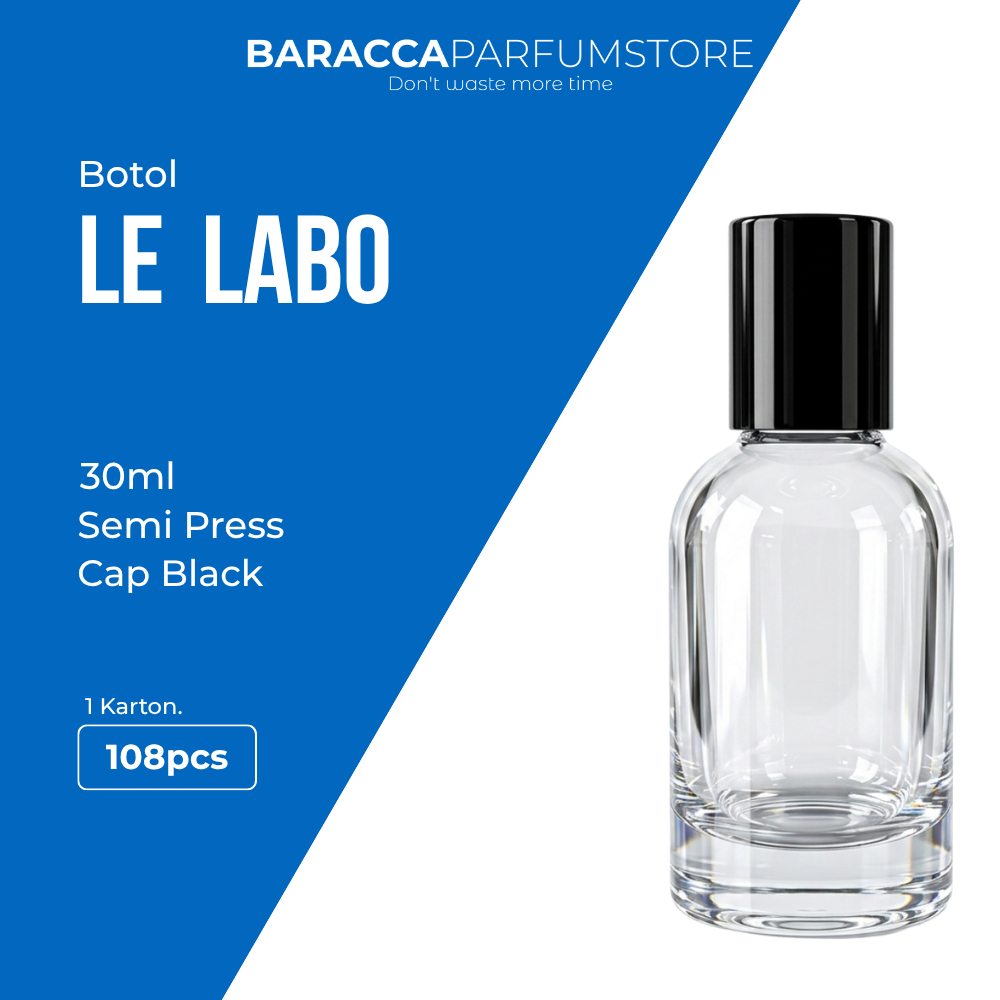 Botol Parfum Le Labo 30ML Semi Press Hitam - Botol Parfum Kosong Le Labo - Botol Le Labo 30ML