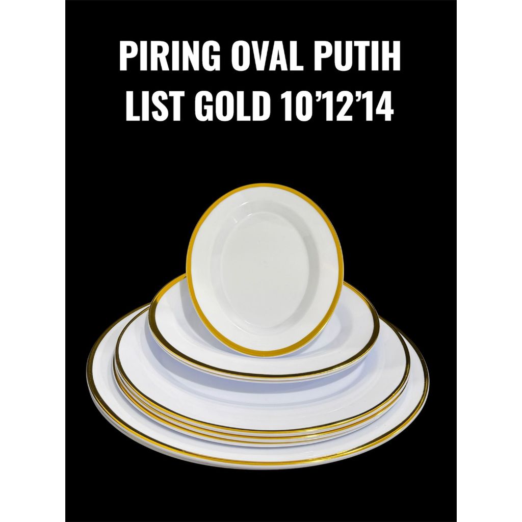 PIRING OVAL PUTIH LIST GOLD