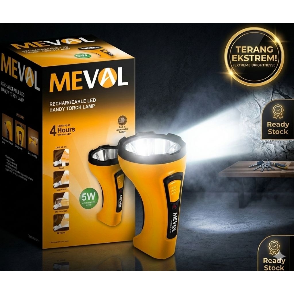 Senter Meval 3 watt Super led