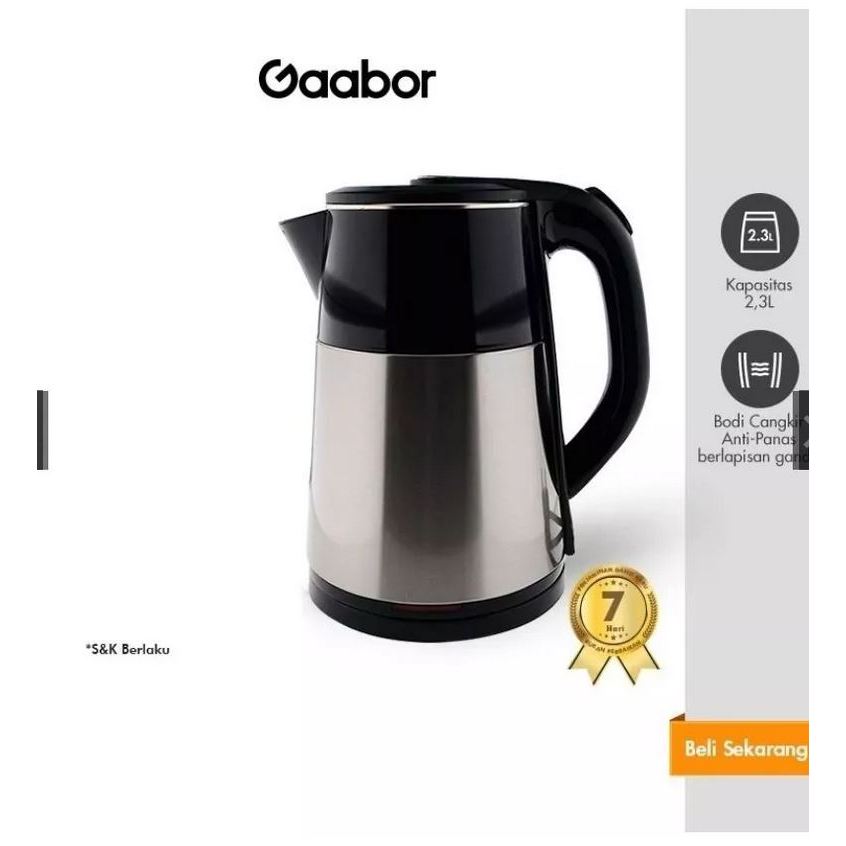 Gaabor Kettle Pemanas Air 2.3 Liter /GK-S23A Warna Gold