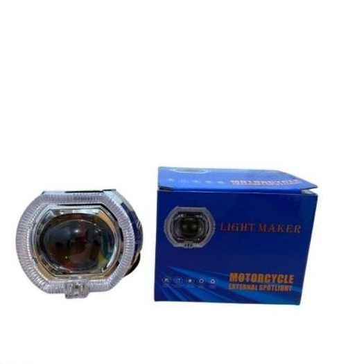 Diskon - Lampu Utama Biled Ala Ala Kw Projie Ala Ala Biled 2.5 Inch Devil & Angel Light Putih-Putih