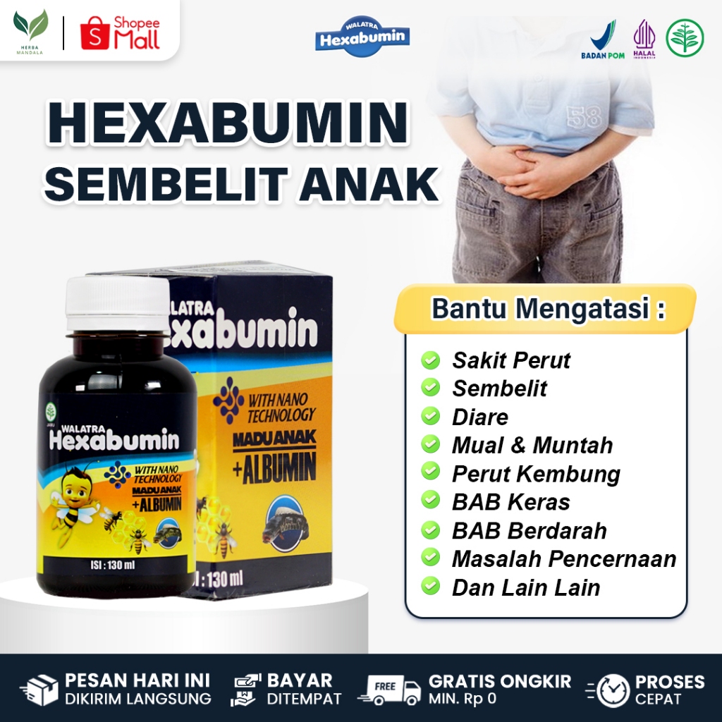 WALATRA HEXABUMIN Obat Sembelit Pada Anak Pelancar BAB Keras Susah BAB Balita