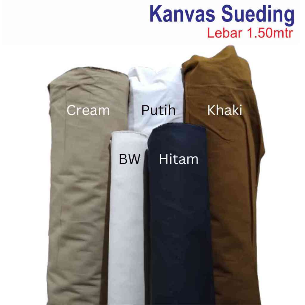 Kain Kanvas Sueding / Kanvas Katun / Bahan Kain Tas