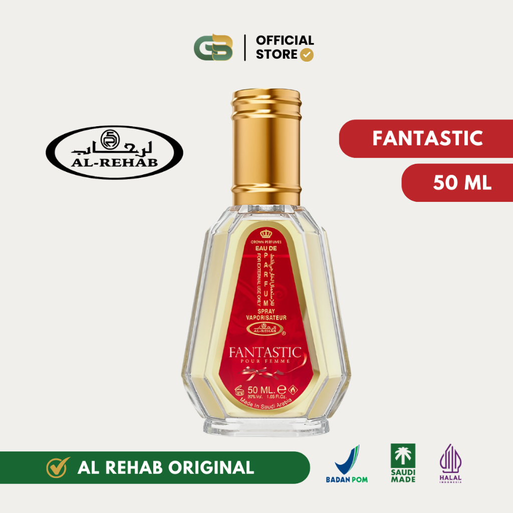Parfum AL REHAB FANTASTIC 50ML Eau De Perfume BPOM Original Arab Saudi