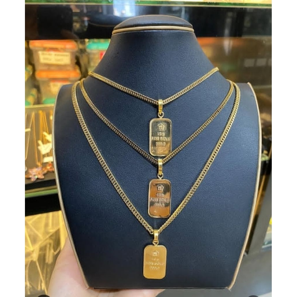 kalung LM Kuningan rantai titanium