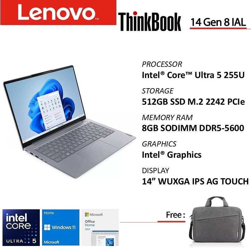 Lenovo V14 G3 IAP Laptop 14" Core i3-1215U 8GB 256GB SSD Iron Grey