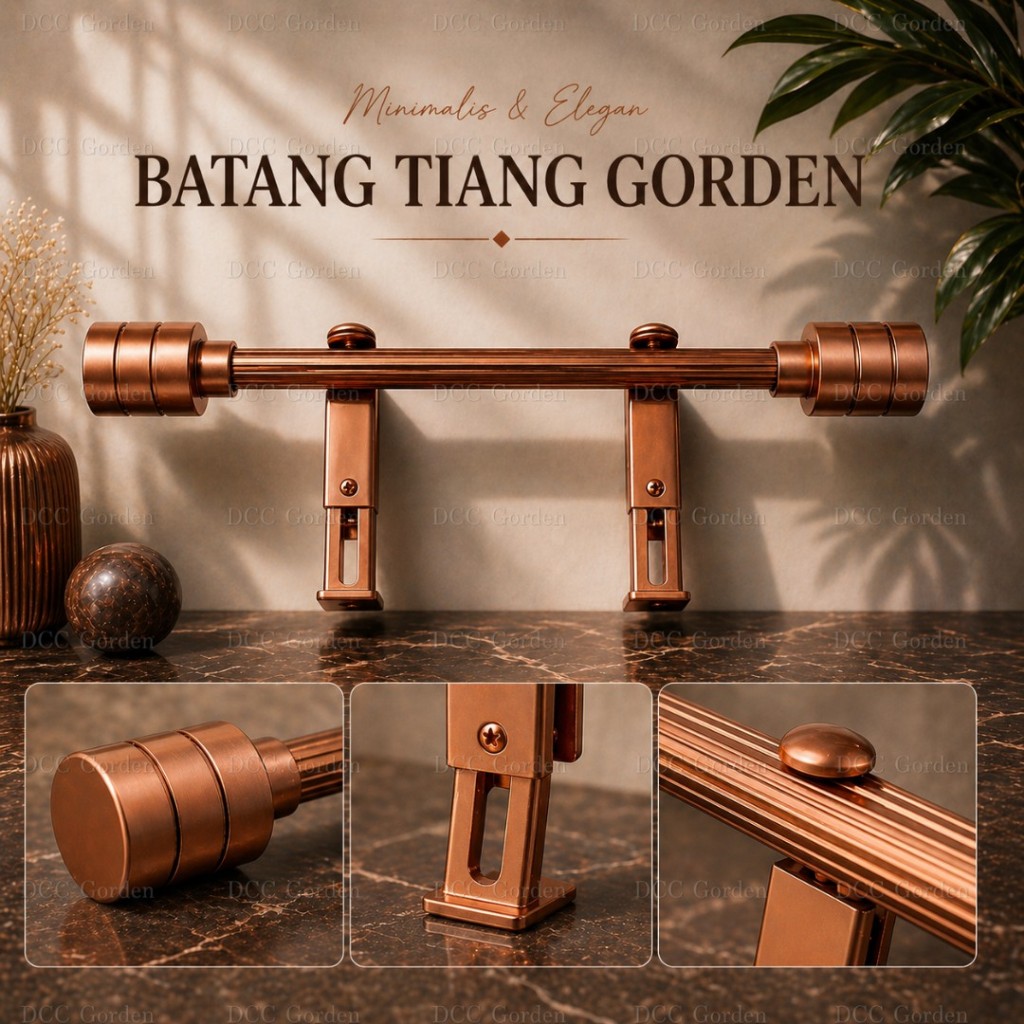 Tiang Gorden Minimalis Besi Gorden Minimalis Batang Gorden Hitam Putih 3Meter 4Meter Full Set