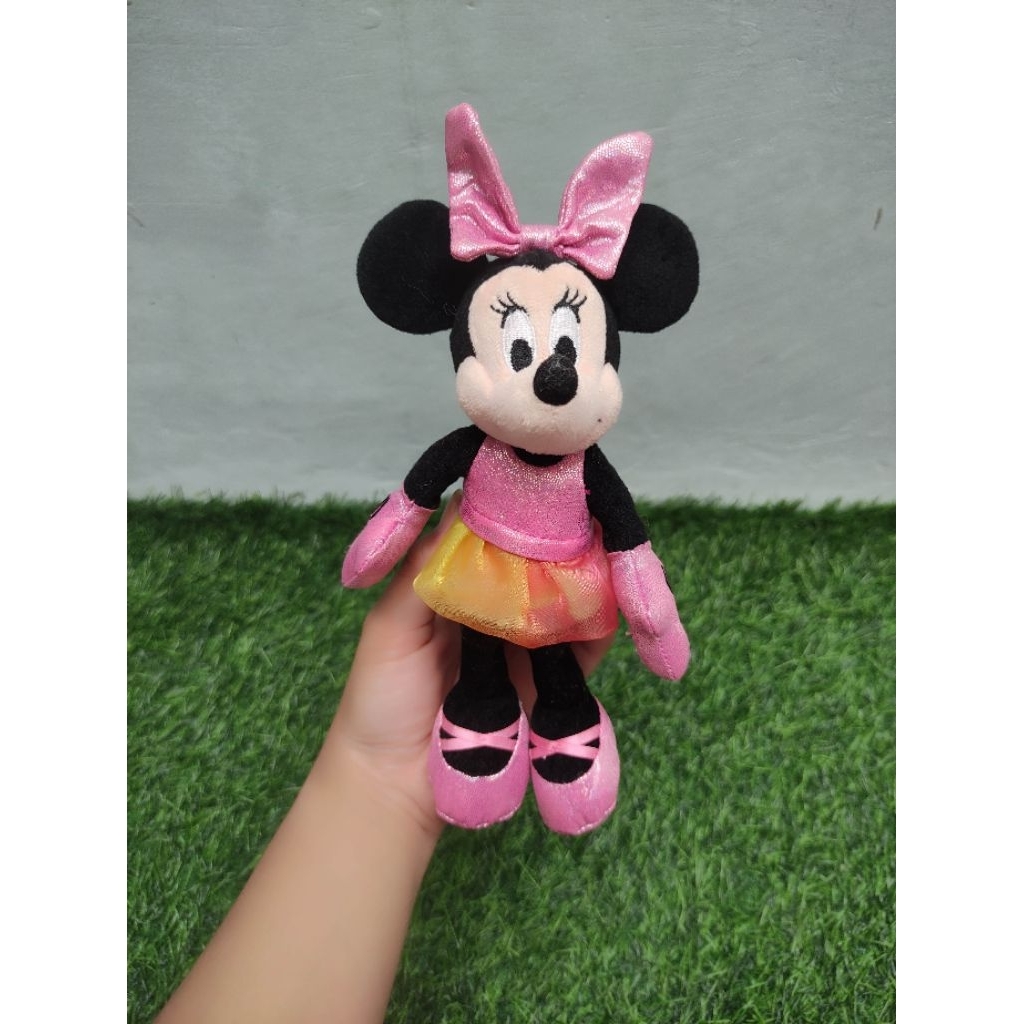 Boneka minnie mouse pink original ty sparkle minnie disney