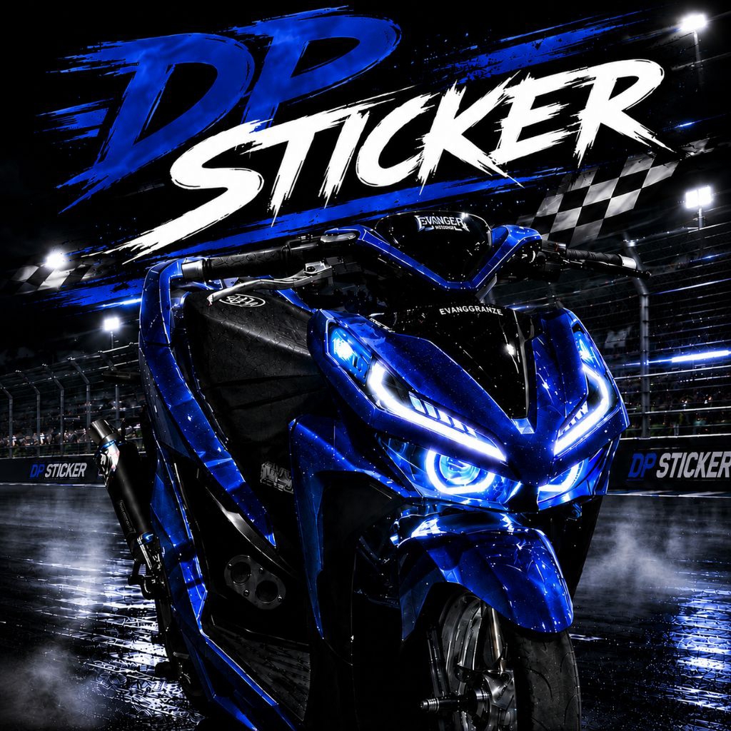 stiker skotlet biru metalic fanchi candy blue glossy metalic