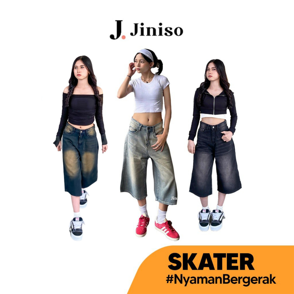 JINISO - Jorts Baggy Short Jeans Skater